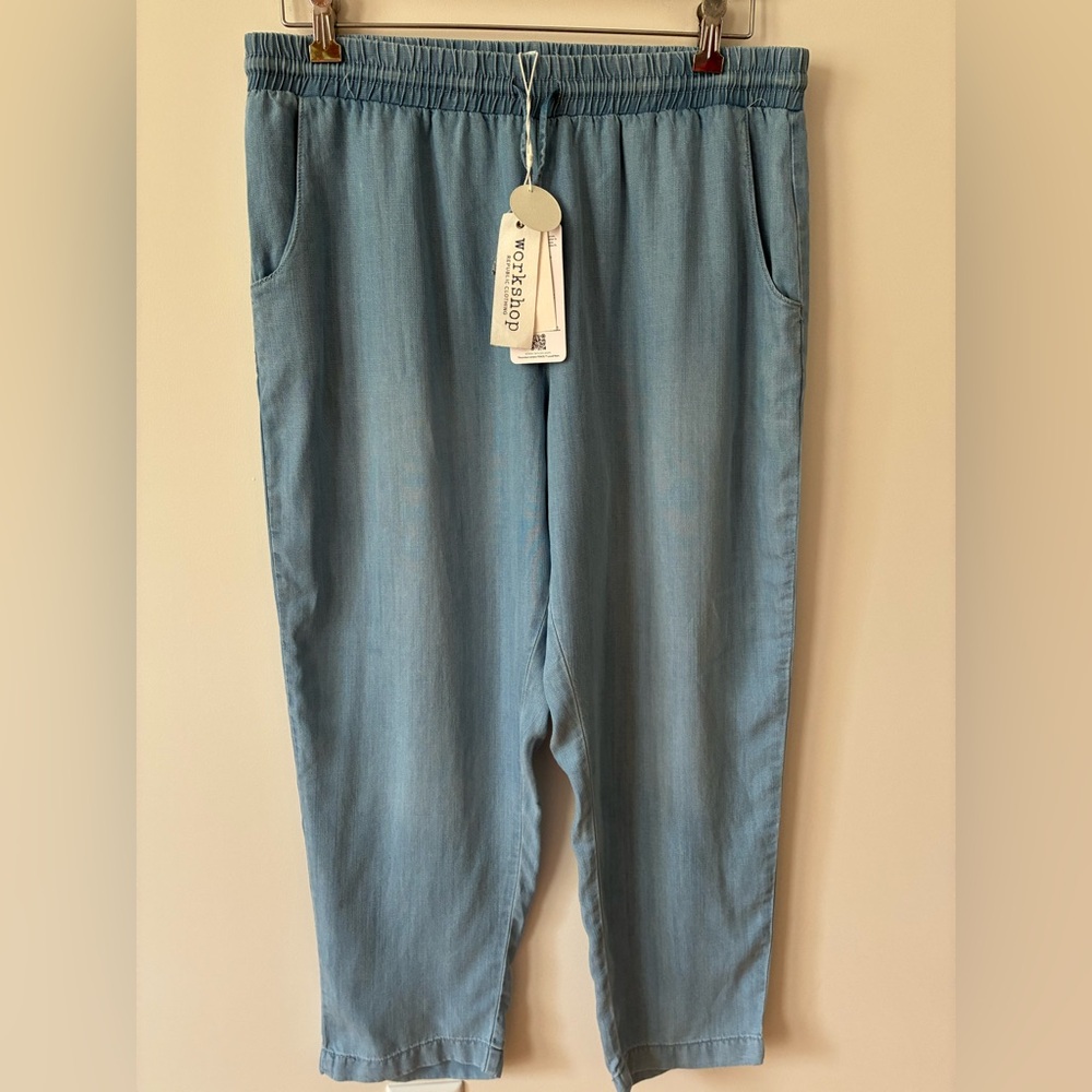 NWT Workshop Repulic Clothing Tencel Chambray Jogger Pants Size L